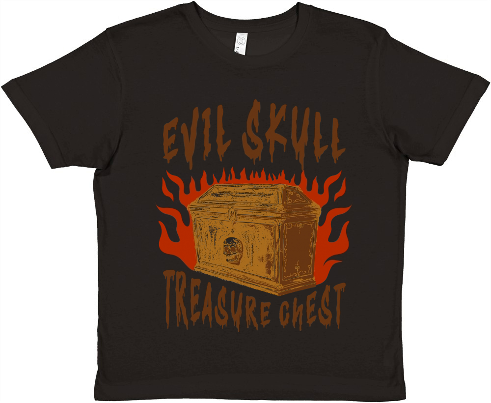 Evil Skull Premium Kids Crewneck T-shirt