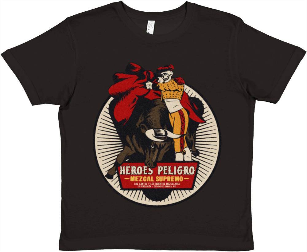 Vintage Skull Matador Mezcal Premium Kids Crewneck T-shirt