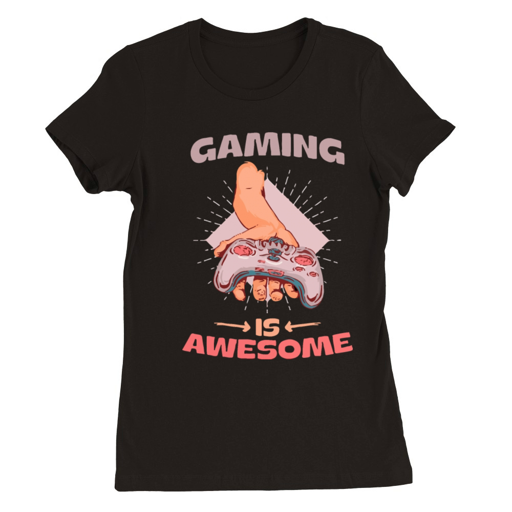 awesome gaming Premium Womens Crewneck T-shirt