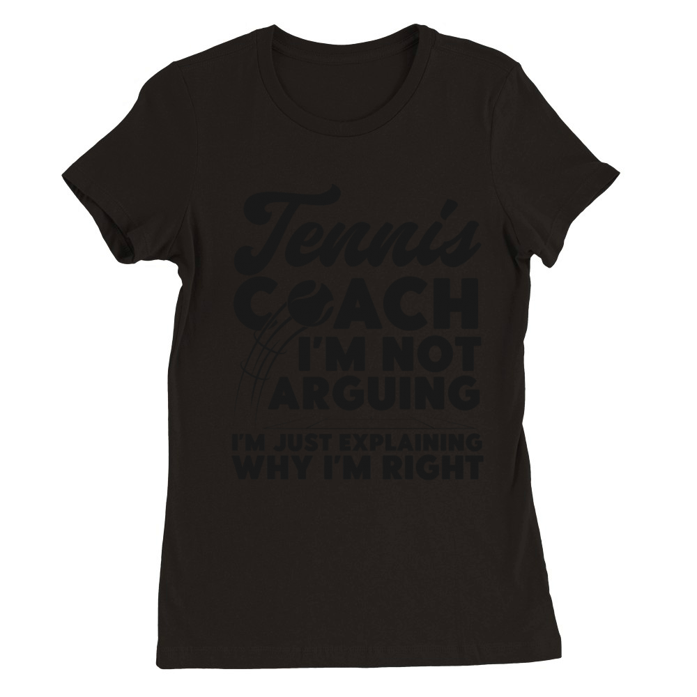 Funny Tennis Player Racket Tennis Premium Womens Crewneck T-shirt