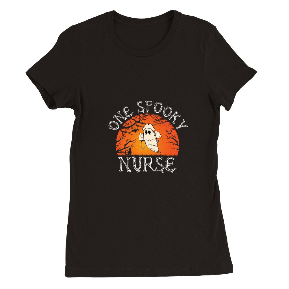 One spooky nurse Premium Womens Crewneck T-shirt