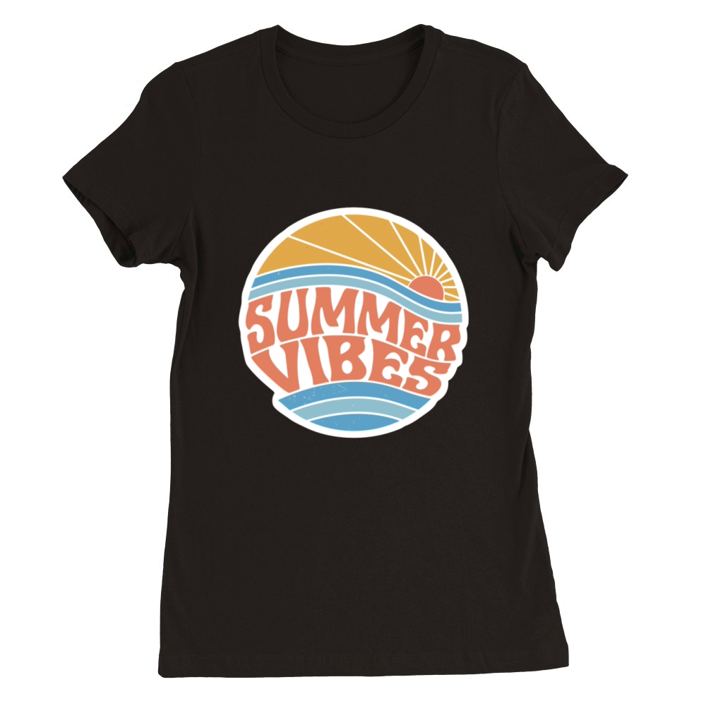 Summer Vibes Premium Womens Crewneck T-shirt