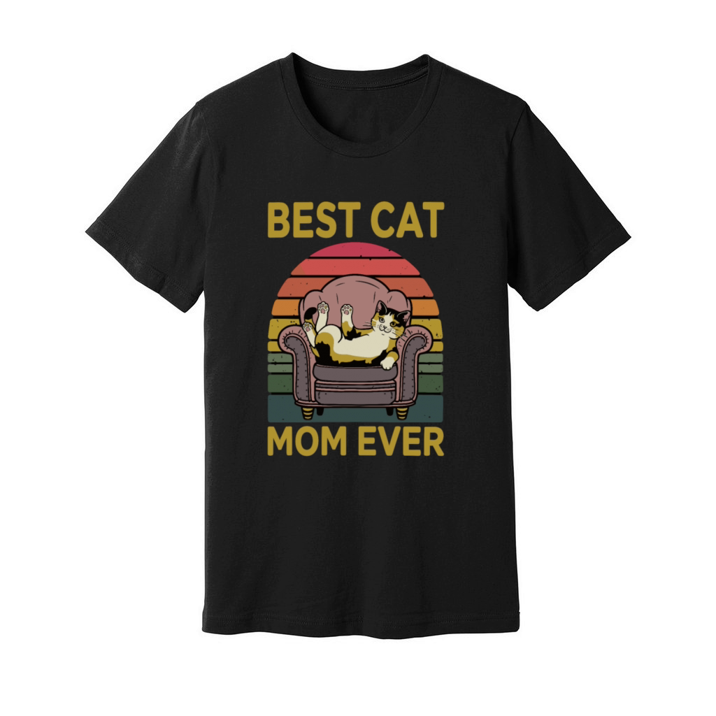 Best cat mom ever Unisex Jersey Tee