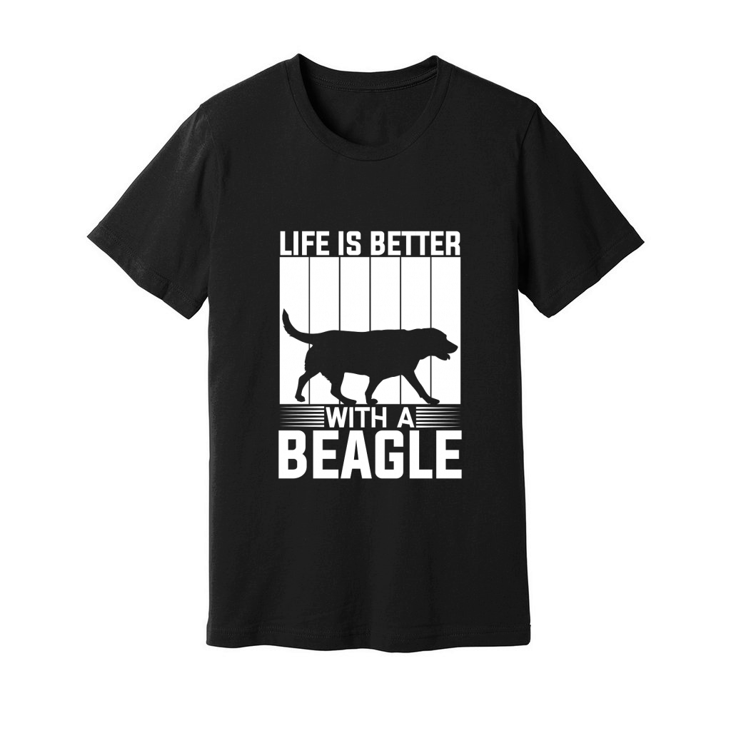 Life is better with a beagle 03 Unisex Jersey Tee