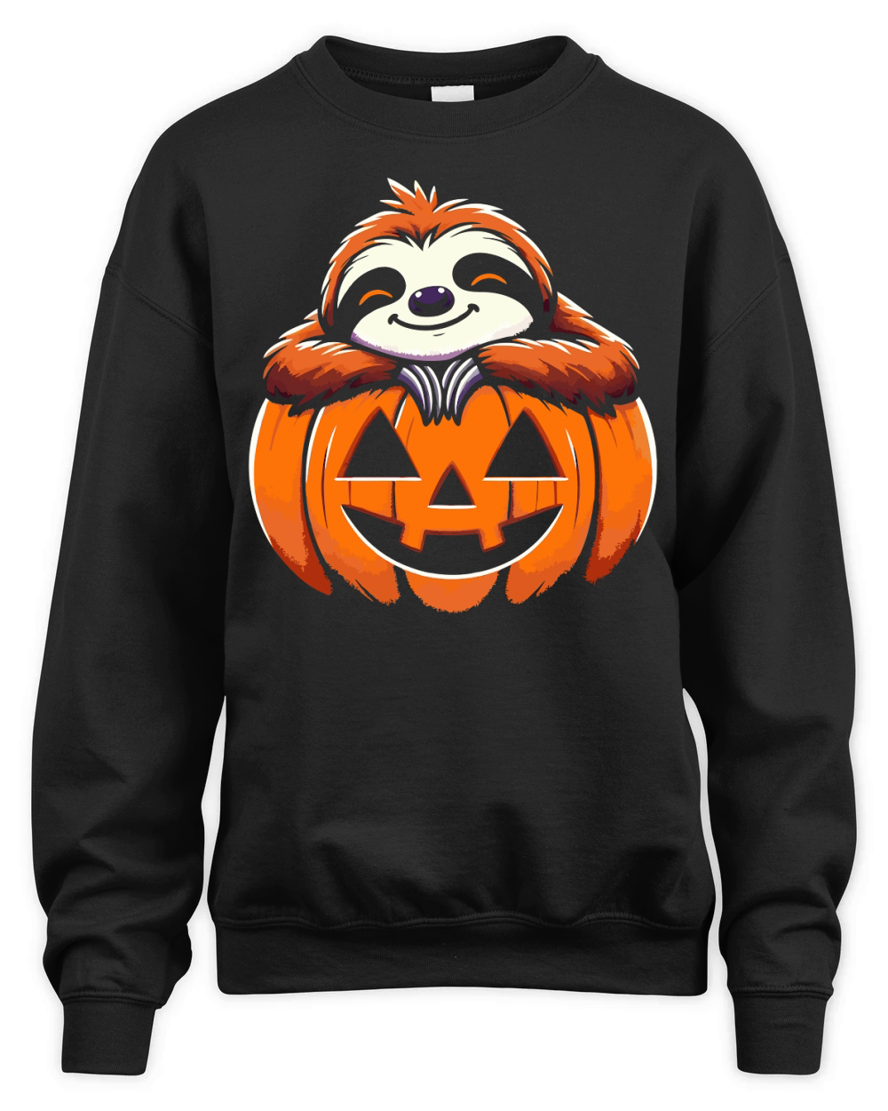 Sloth In Halloween Pumpkin Unisex Premium Crewneck Sweatshirt