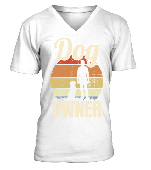 Dog Owner Vintage Look V-Neck T-shirt