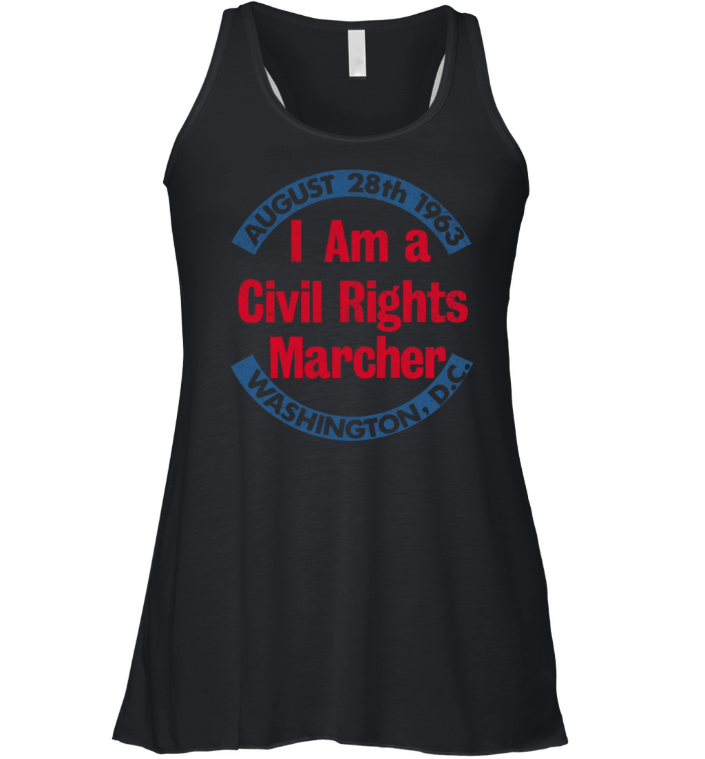 Vintage Civil Rights Marcher August 28 1963 DC Women's Flowy Tank Top
