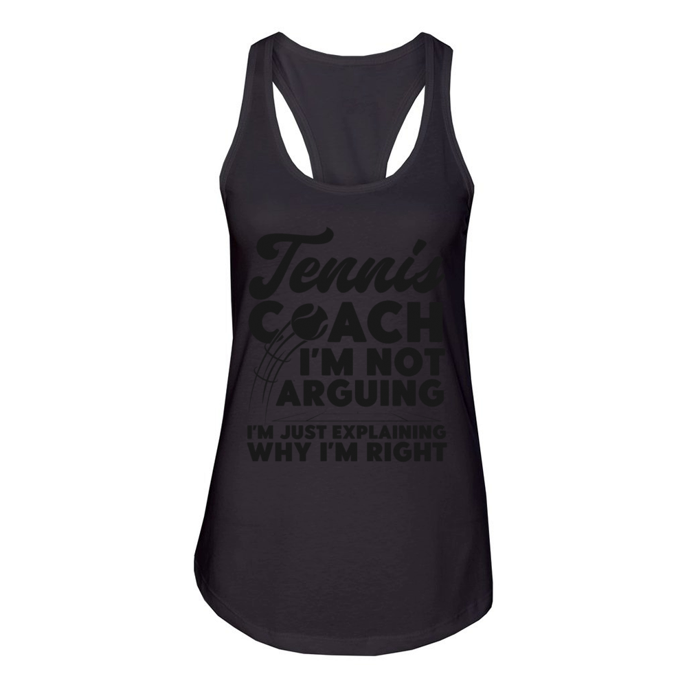 Funny Tennis Player Racket Tennis Women's Racerback Tank