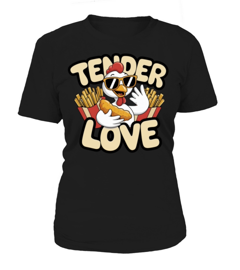 Cool Retro Chicken Tenders Shirt - Funny Foodie De Women's T-Shirt