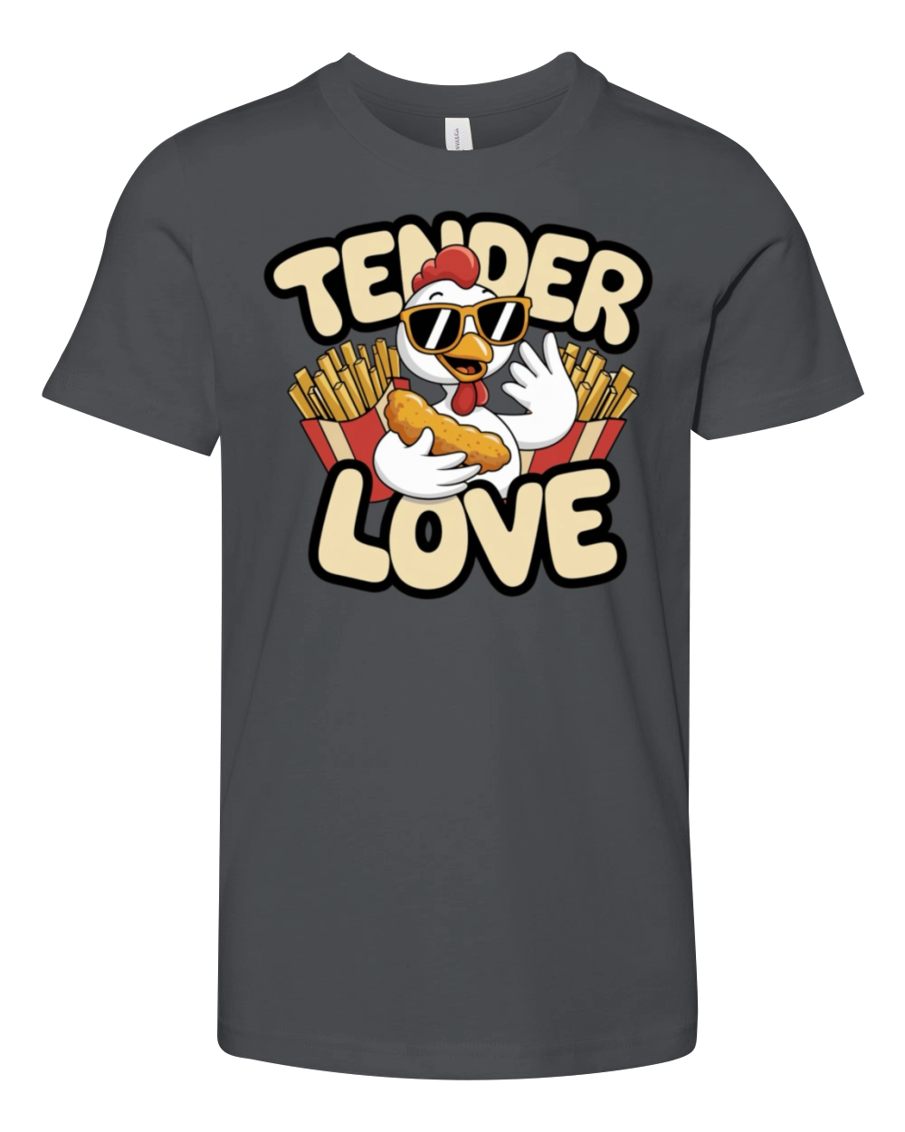 Cool Retro Chicken Tenders Shirt - Funny Foodie De Youth Unisex Jersey Tee