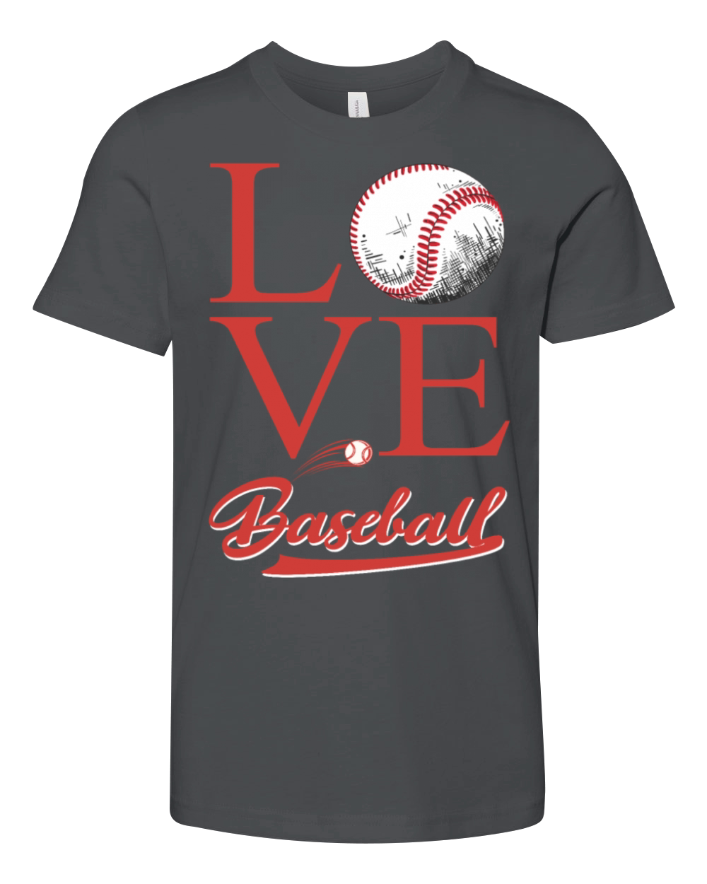 Love Baseball Cute Women Men Girls Baseball Lovers Youth Unisex Jersey Tee