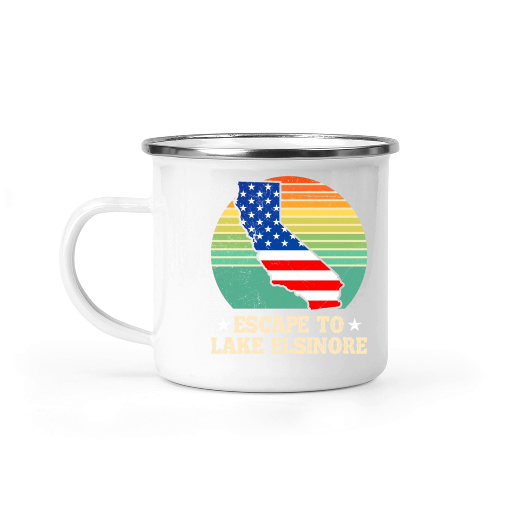 California ESCAPE TO LAKE ELSINORE Nevada Camping Mug