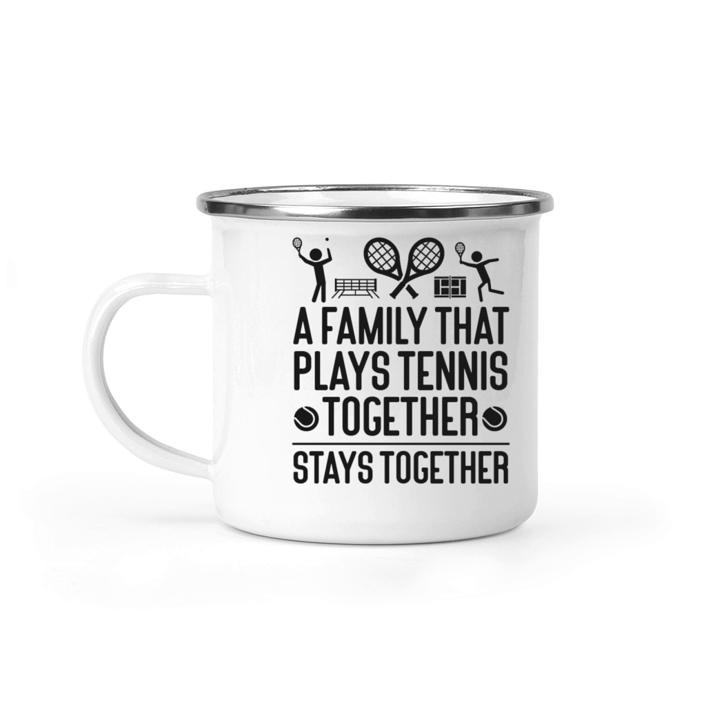 Funny Tennis Player Racket Family Camping Mug