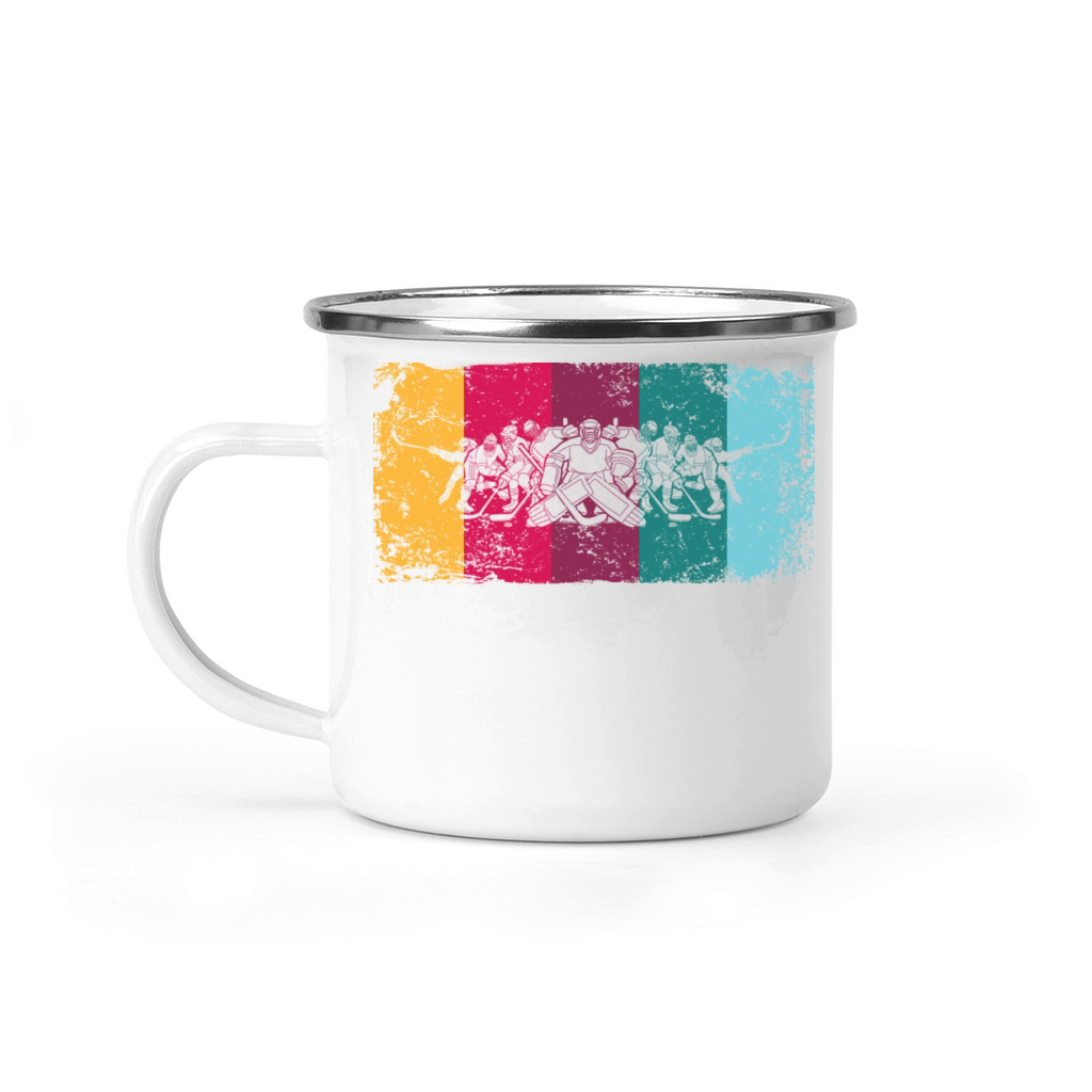 Ice Hockey Player Vintage Ice Hockey Camping Mug