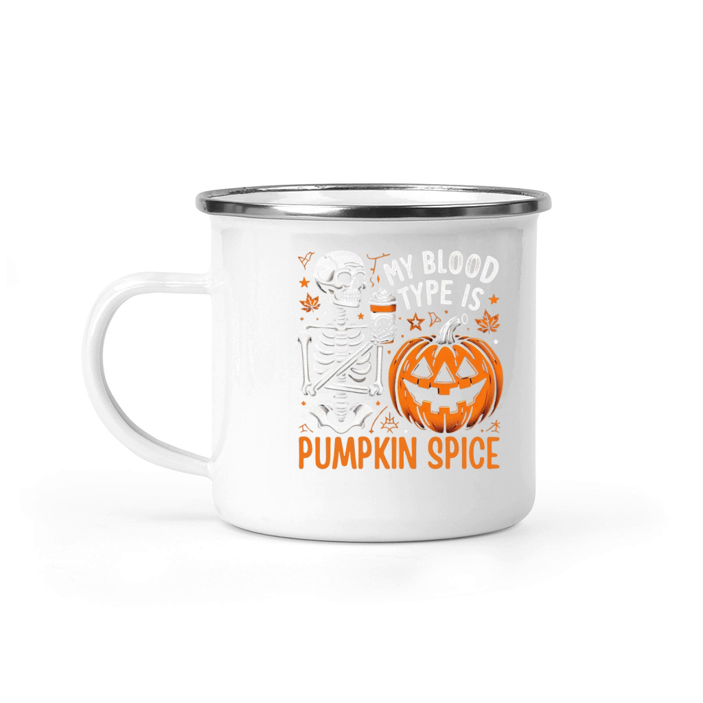 My Blood Type is Pumpkin Spice Camping Mug