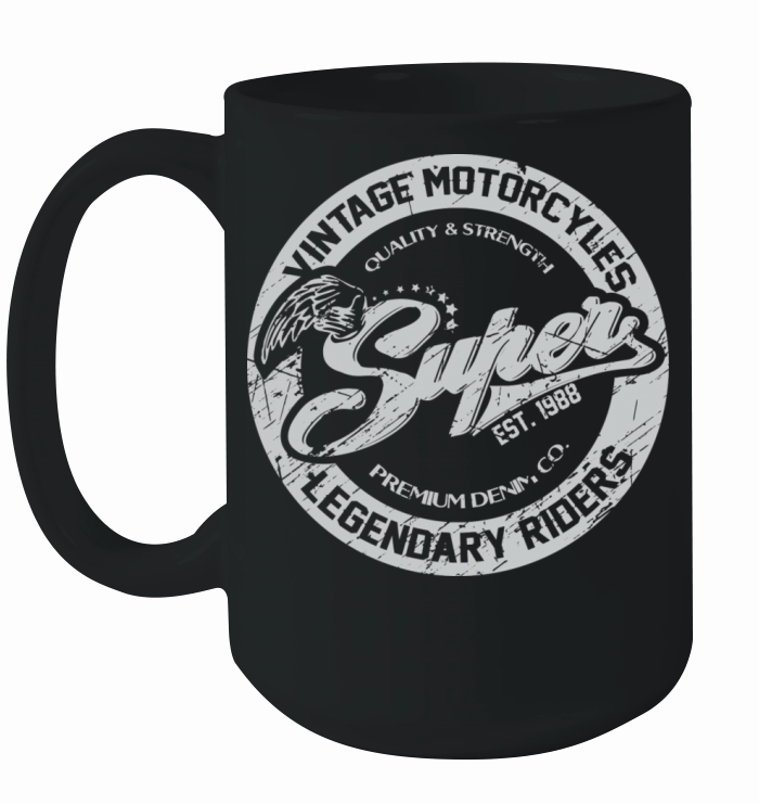 Vintage Motorcycle Heroes Ceramic Mug