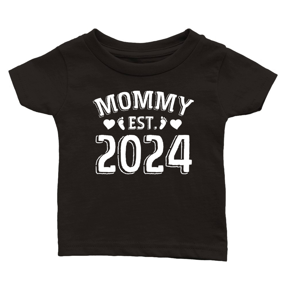 Mommy Est 2024 (2) Classic Baby Crewneck T-shirt
