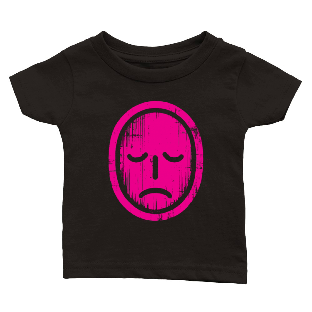 Pink Sad Face Classic Baby Crewneck T-shirt