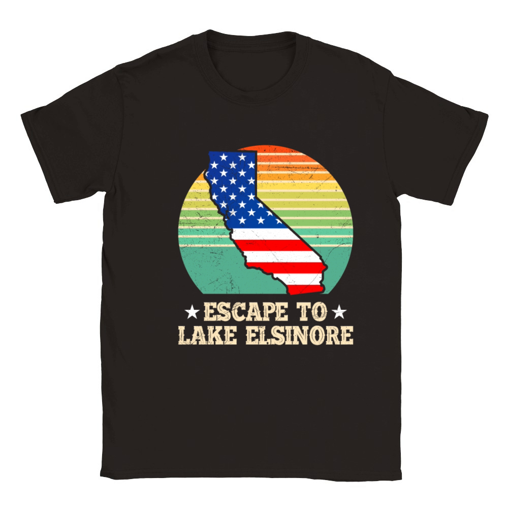 California ESCAPE TO LAKE ELSINORE Nevada Classic Kids Crewneck T-shirt