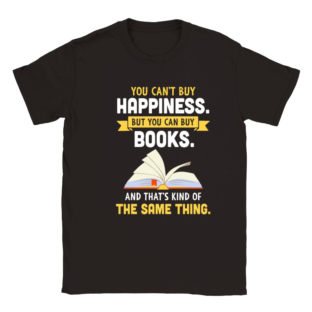 Happiness Book Lover Reader Desing Funny Reading Classic Kids Crewneck T-shirt