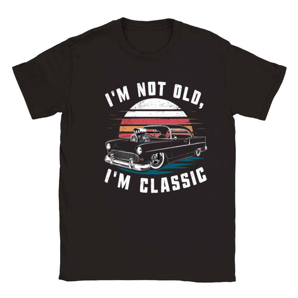 Im Not Old Im Classic Vintage Retro Car Lover Classic Kids Crewneck T-shirt