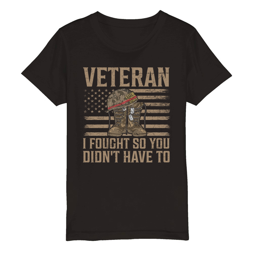 veteran i fought so you didnt have to Organic Kids Crewneck T-shirt