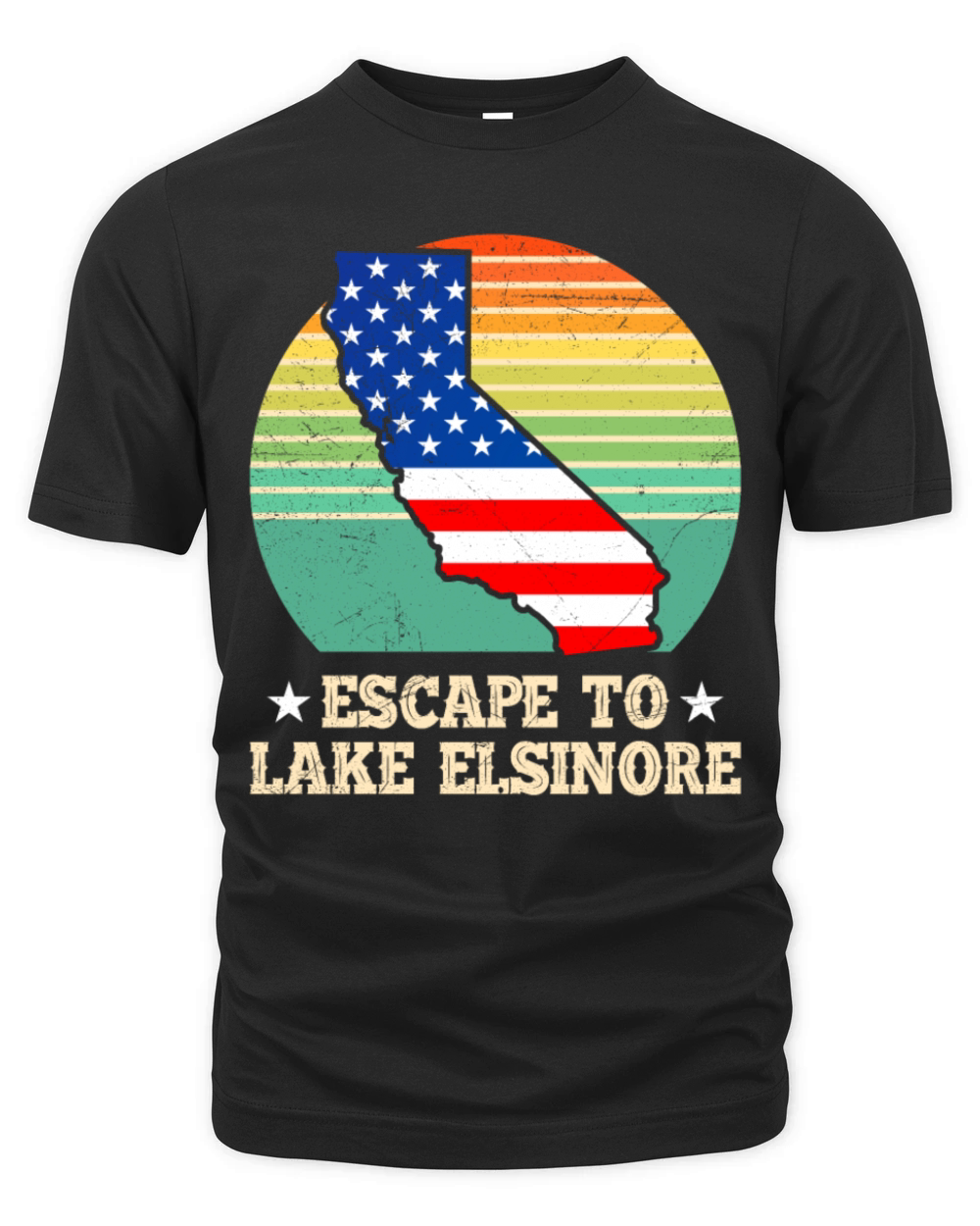 California ESCAPE TO LAKE ELSINORE Nevada Organic Unisex T-shirt