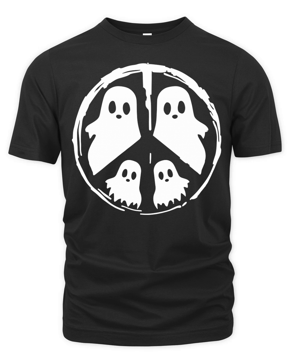 Halloween Peace Single Color Organic Unisex T-shirt