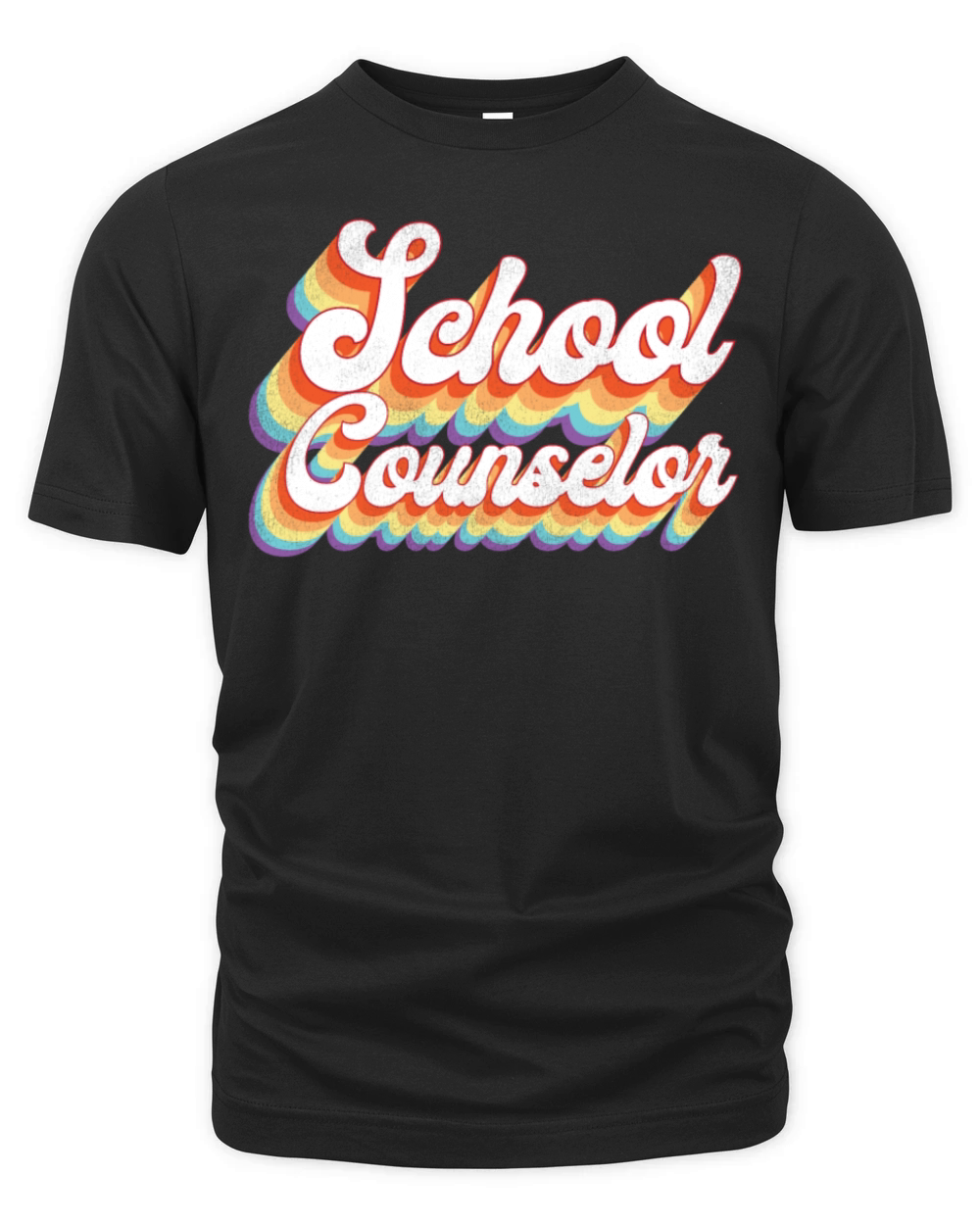 School Counselor Retro Vintage Organic Unisex T-shirt