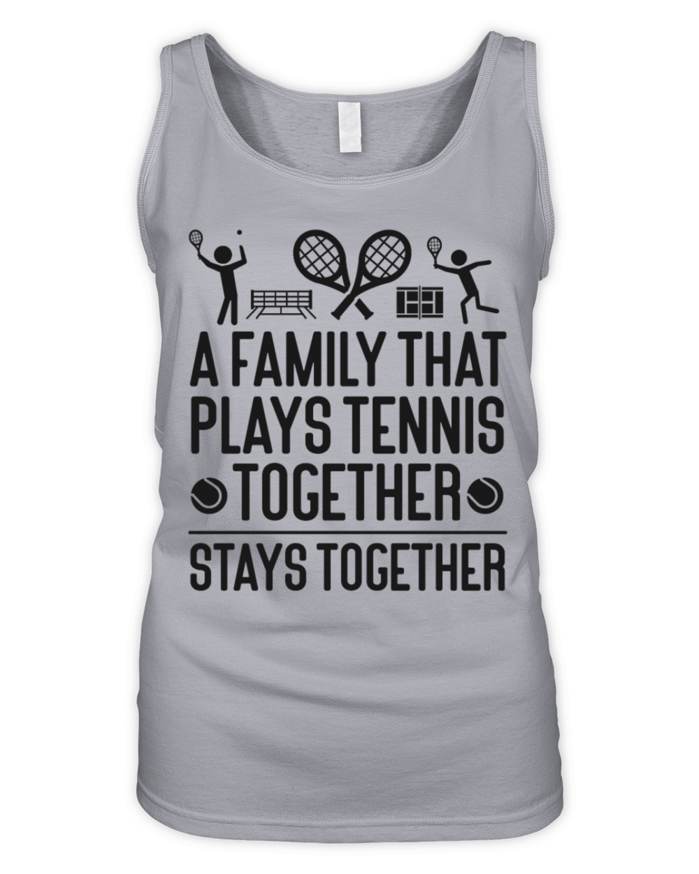 Funny Tennis Player Racket Family Organic Women's Tank Top
