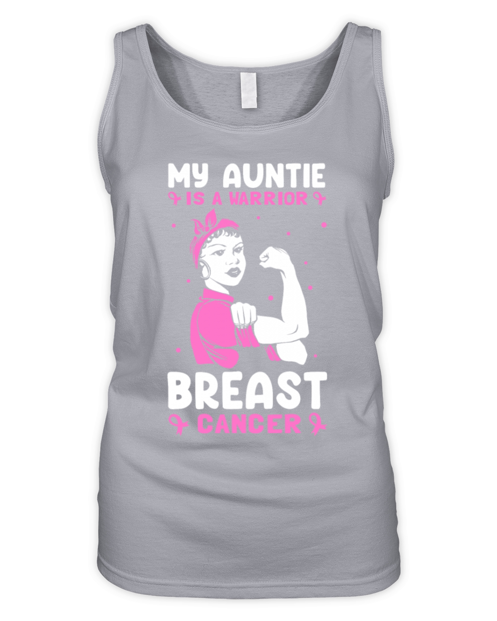 My Auntie Is A Warrior Breast Cancer Breast Cancer Organic Women's Tank Top