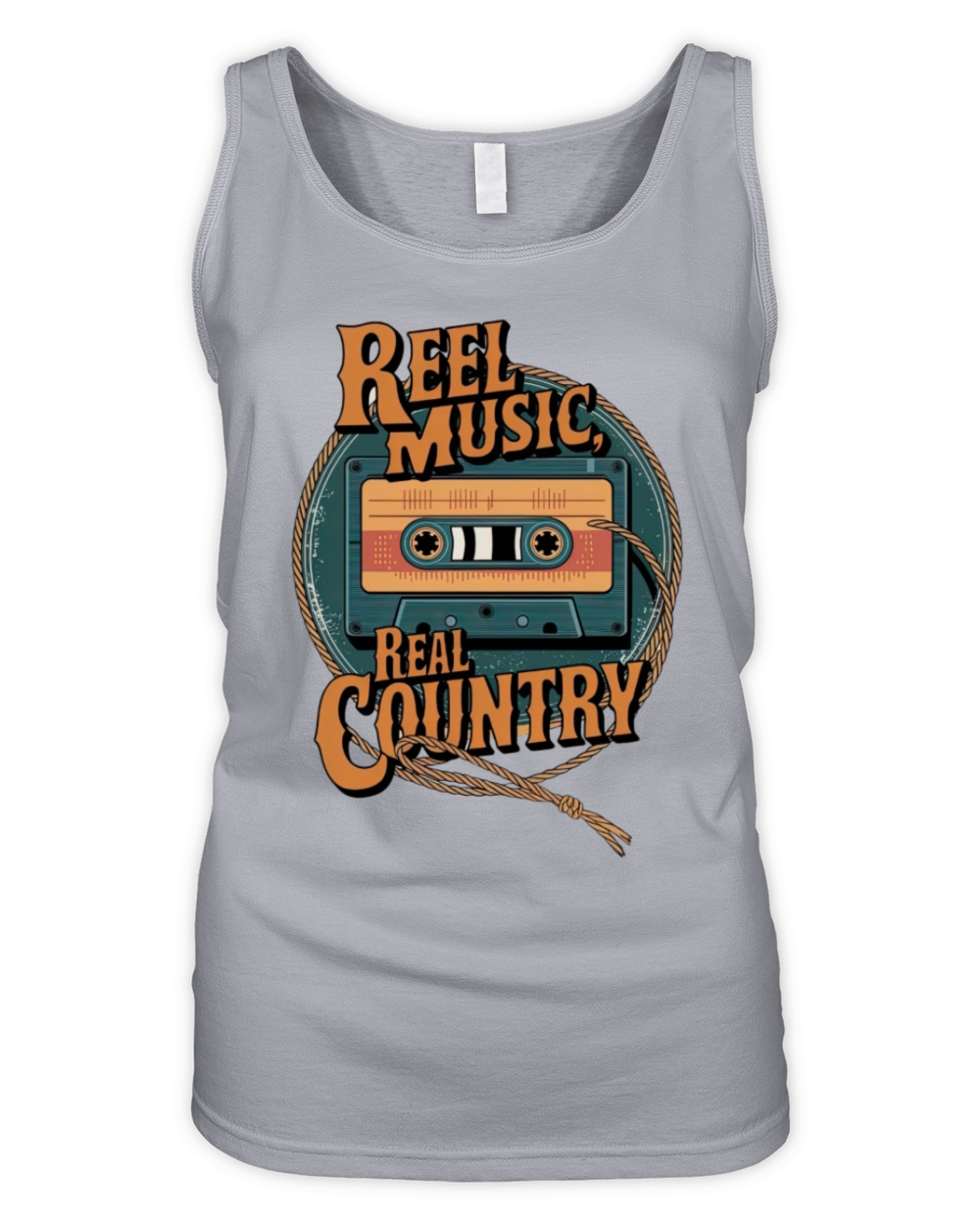 Vintage Cassette - Country Music Lover Gift Organic Women's Tank Top