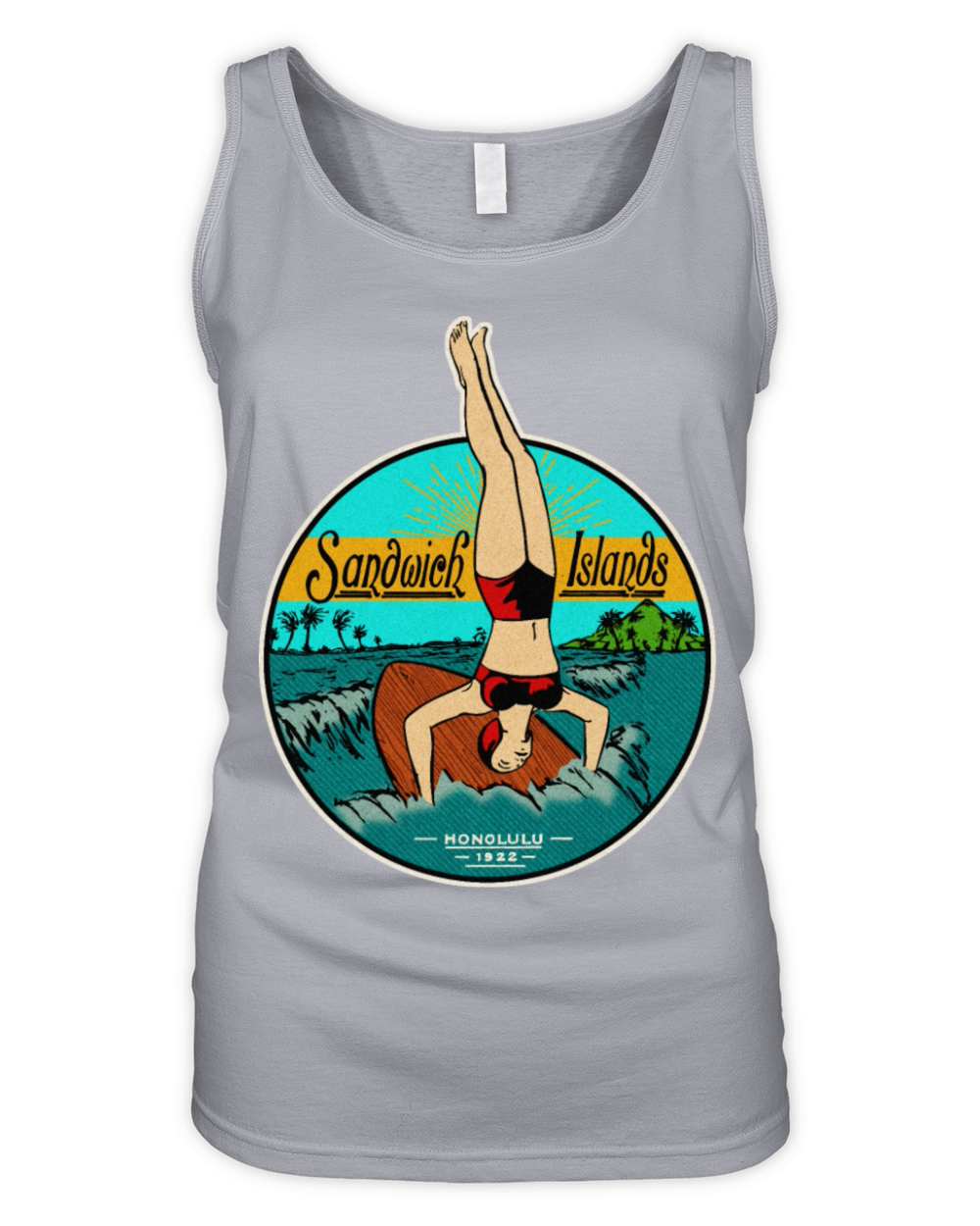 Vintage Sandwich Islands Hawaii Surfer Organic Women's Tank Top