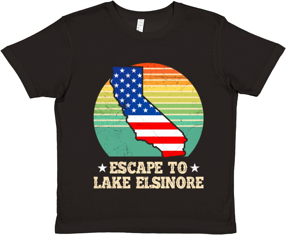 California ESCAPE TO LAKE ELSINORE Nevada Premium Kids Crewneck T-shirt