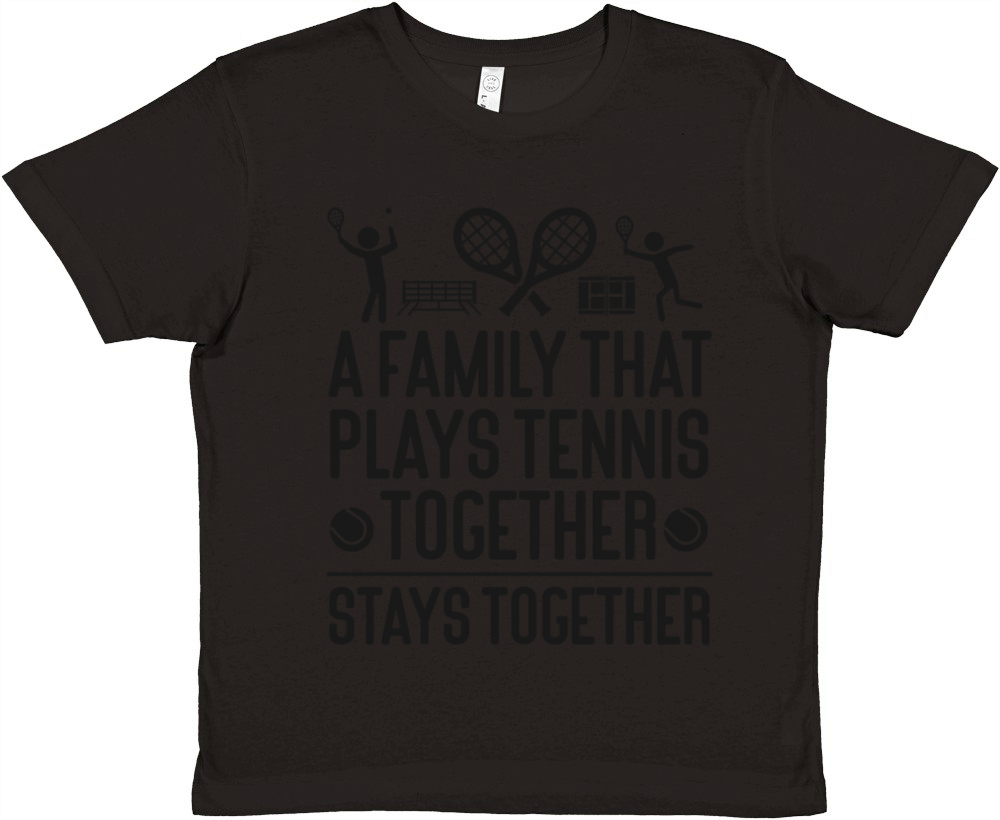 Funny Tennis Player Racket Family Premium Kids Crewneck T-shirt