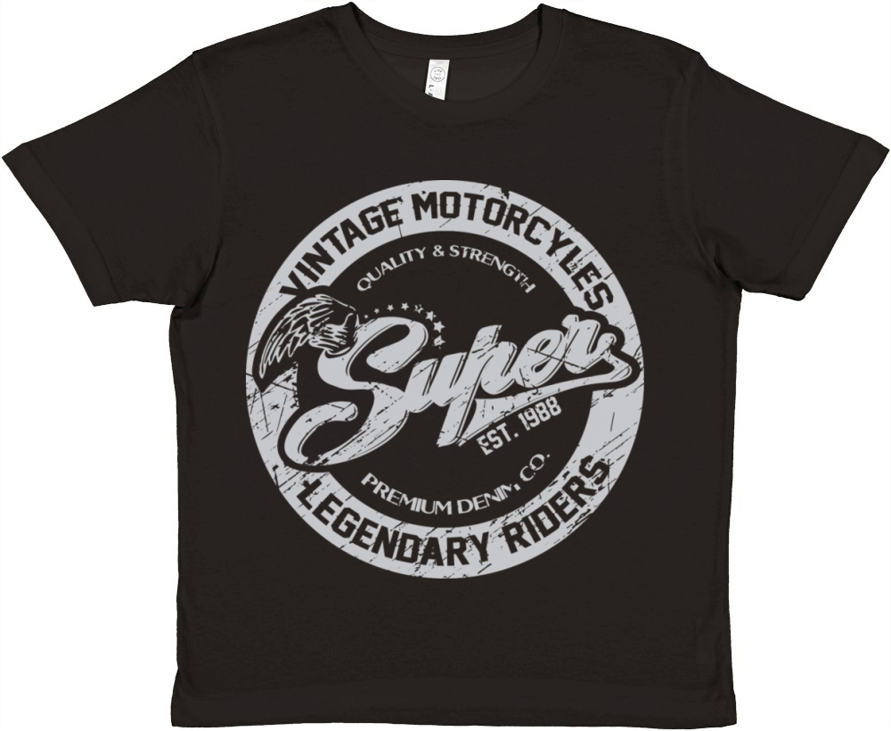 Vintage Motorcycle Heroes Premium Kids Crewneck T-shirt