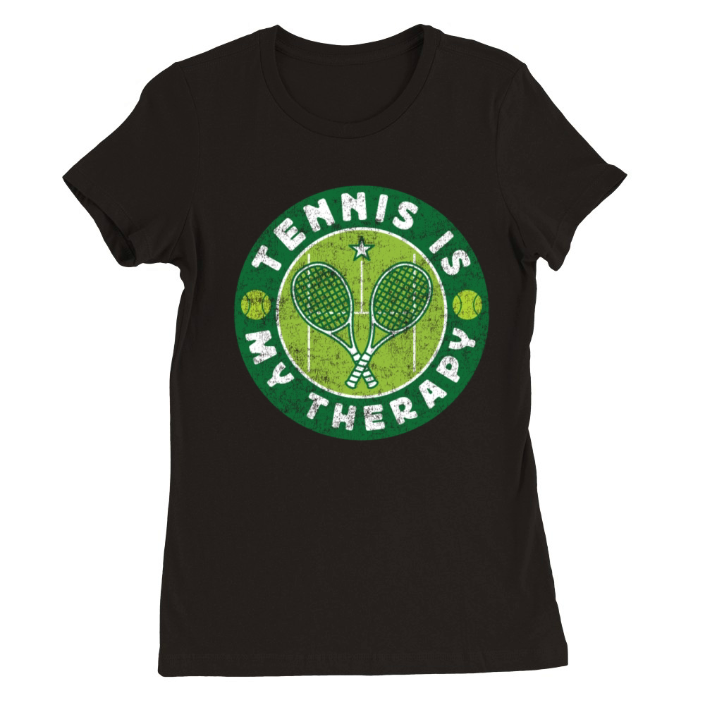 Funny Tennis Player Racket Tennis Premium Womens Crewneck T-shirt