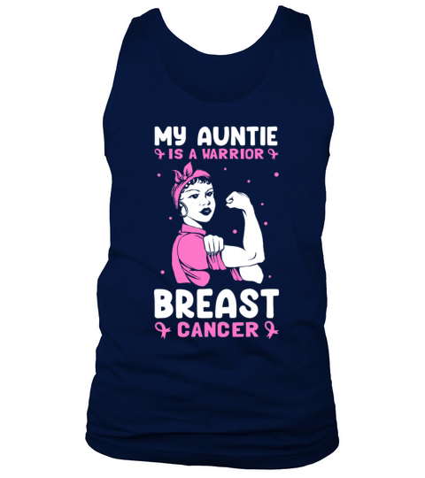 My Auntie Is A Warrior Breast Cancer Breast Cancer Tank Top Unisex