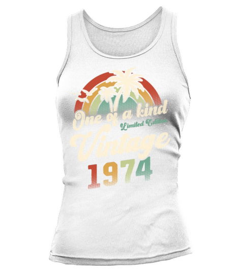 Vintage 1974 Birthday Palm Trees Tank top Woman