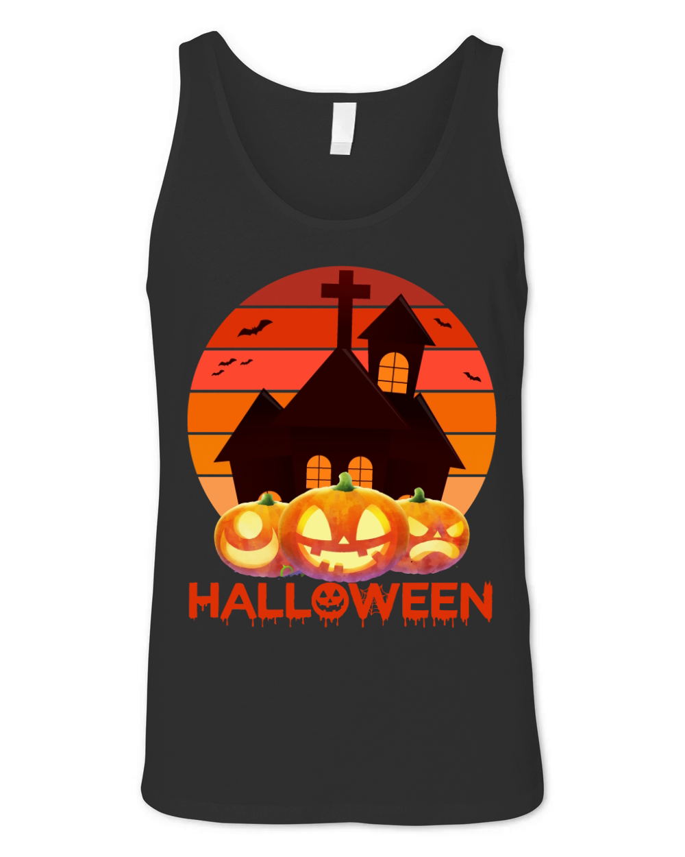 Halloween Retro graphics Unisex Jersey Tank