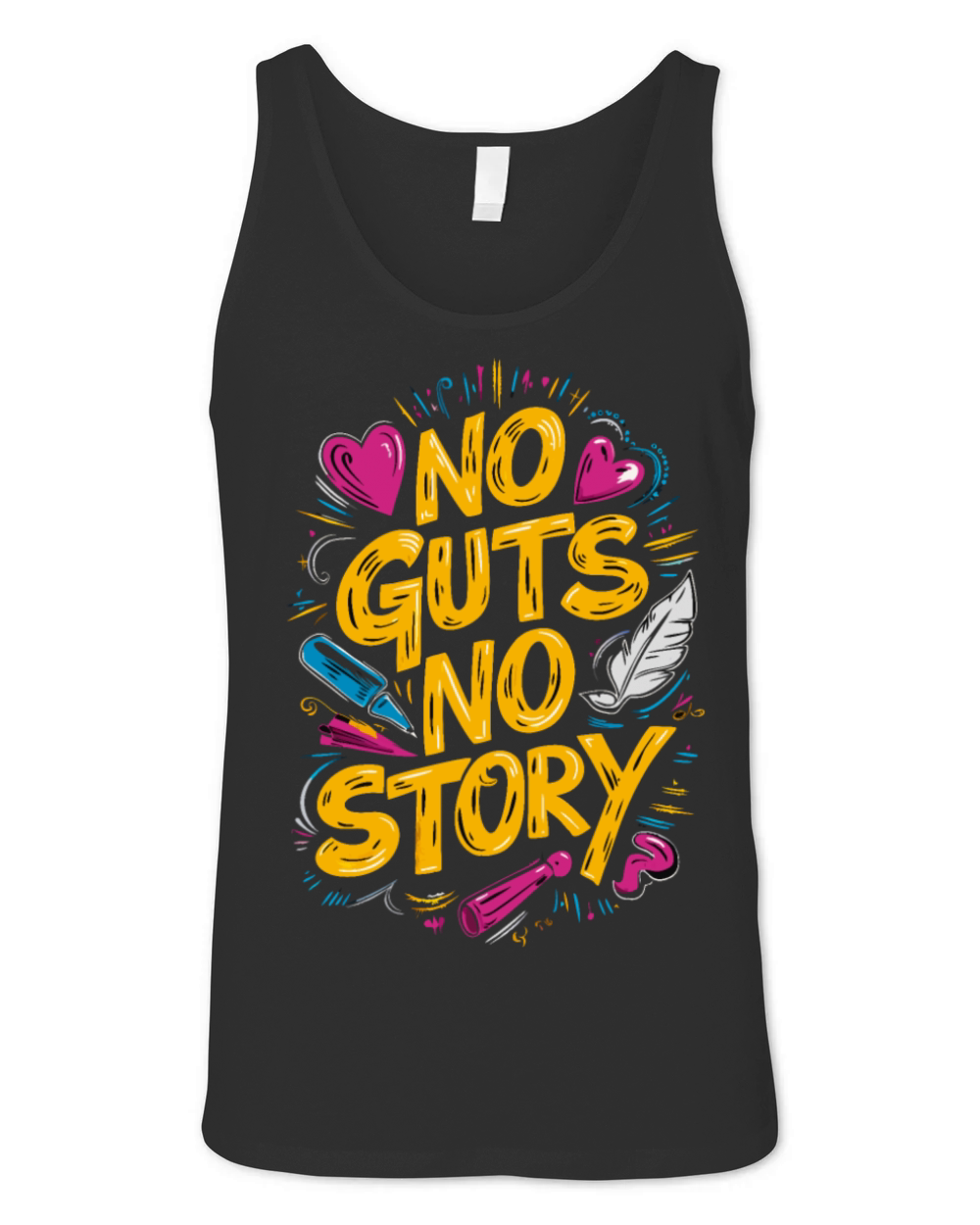 No Guts No Story - Motivational Quote Unisex Jersey Tank