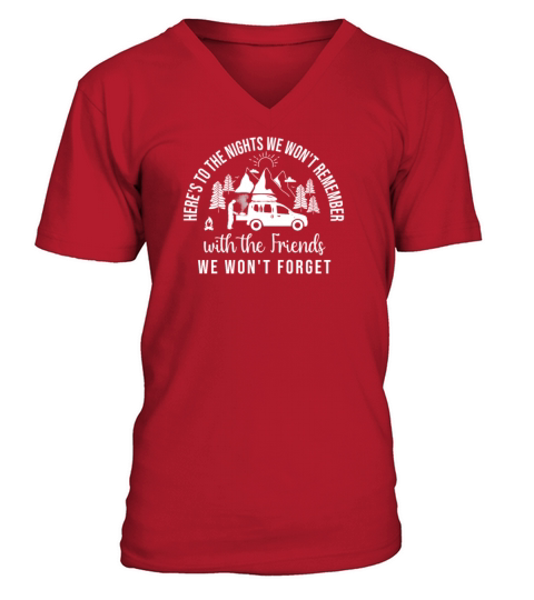 Camping-Camper Microcamper Travel-Caravan Quote V-Neck T-shirt
