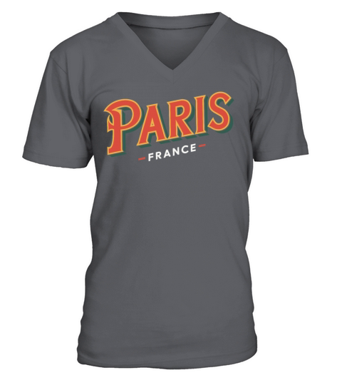 Paris France Souvenir Retro Charm V-Neck T-shirt