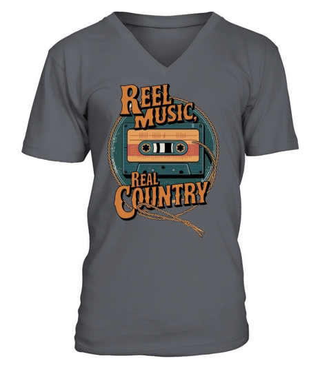 Vintage Cassette - Country Music Lover Gift V-Neck T-shirt
