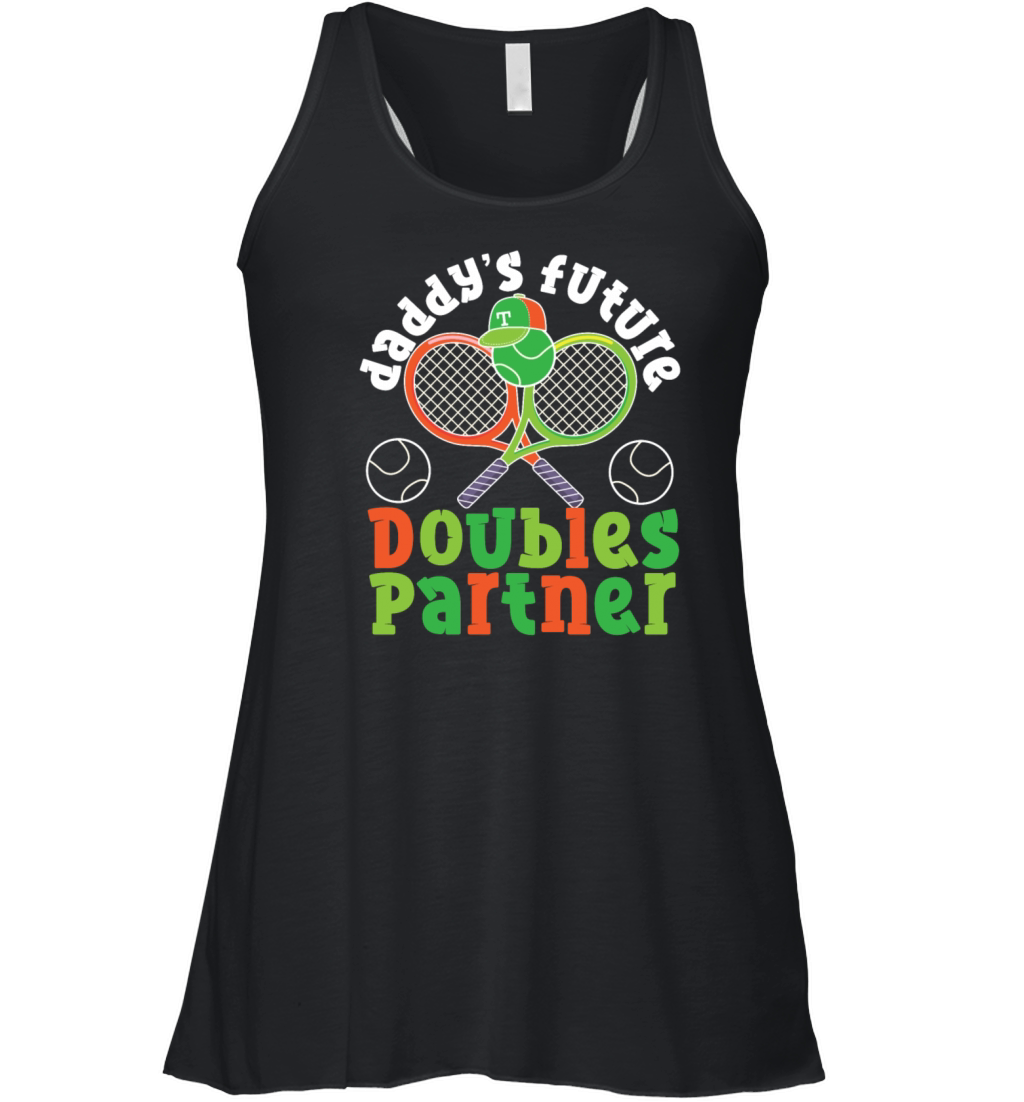 Funny Tennis Player Racket Daddys Women's Flowy Tank Top
