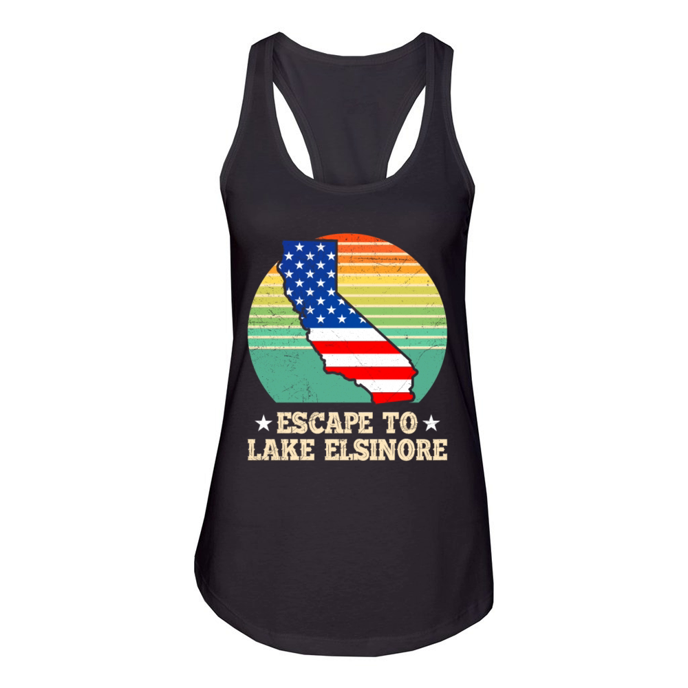 California ESCAPE TO LAKE ELSINORE Nevada Women's Racerback Tank