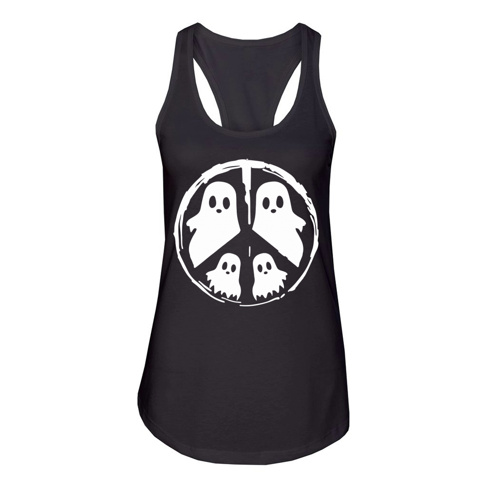 Halloween Peace Single Color Women's Racerback Tank
