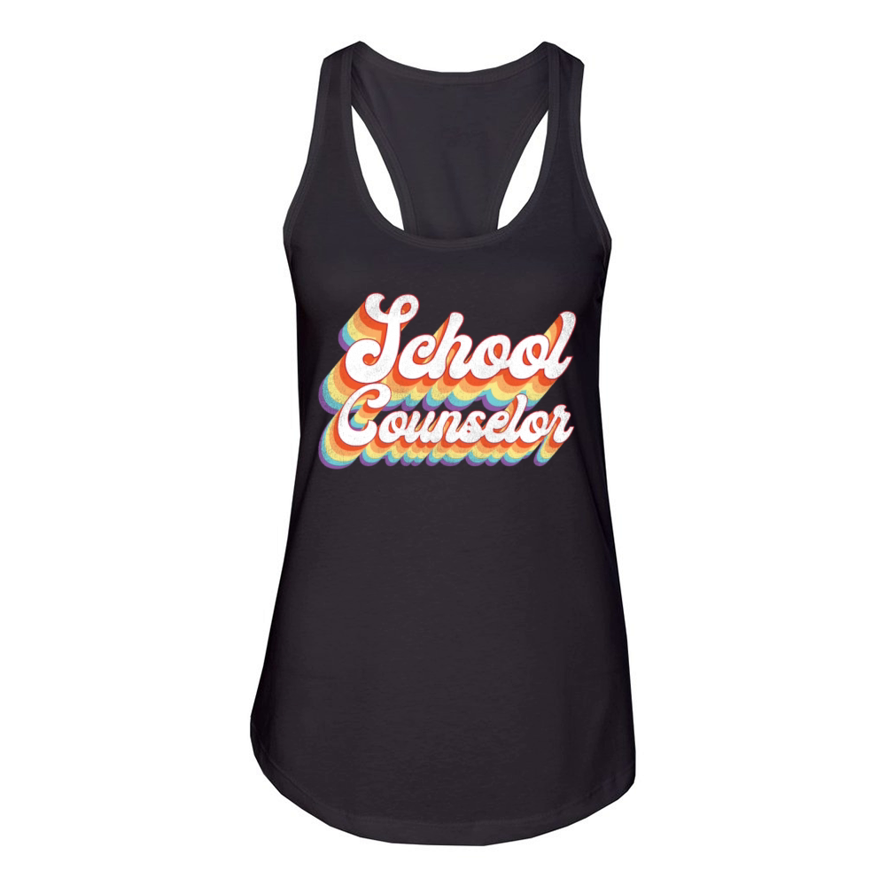 School Counselor Retro Vintage Women's Racerback Tank