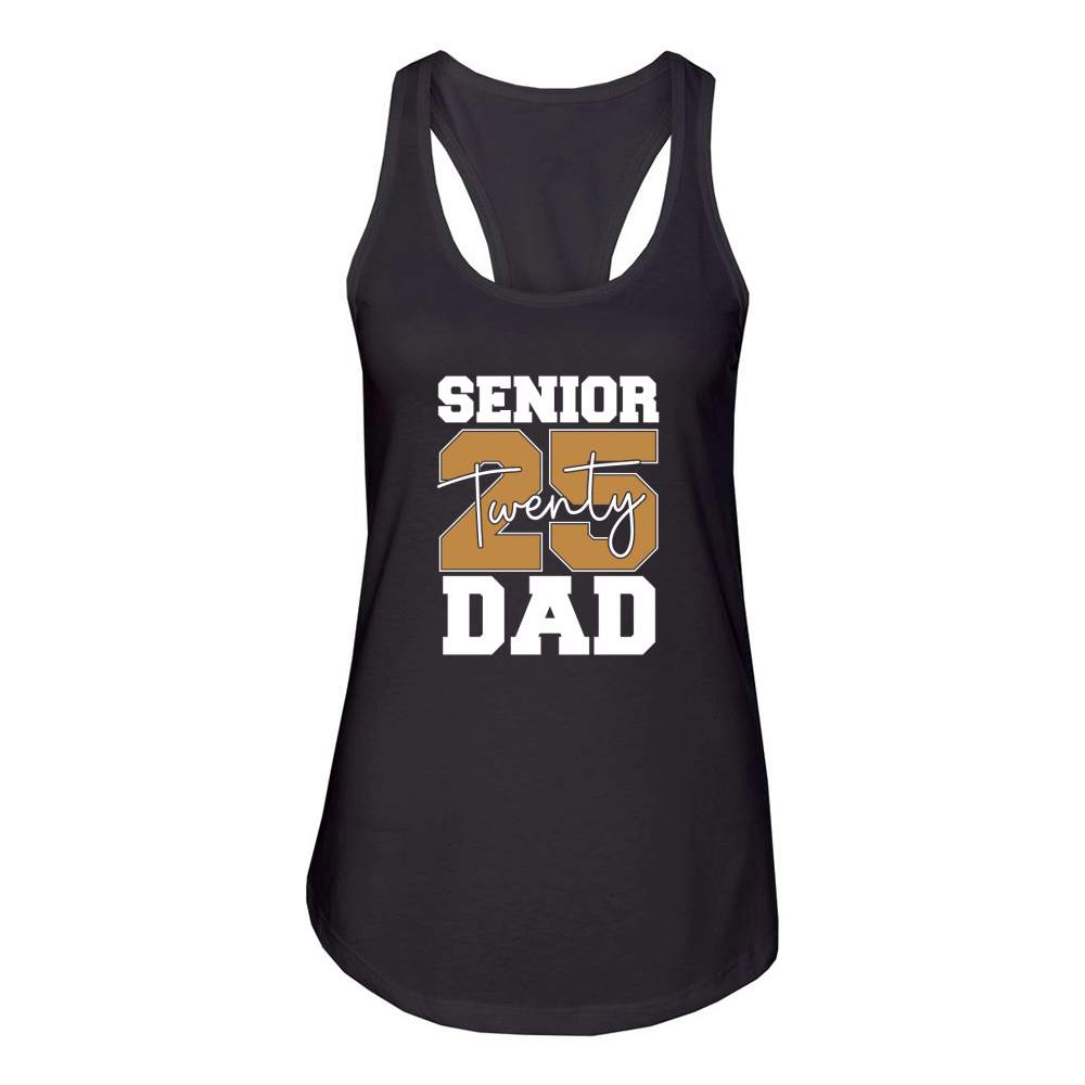 Senior twenty 2025 Dad Women's Racerback Tank