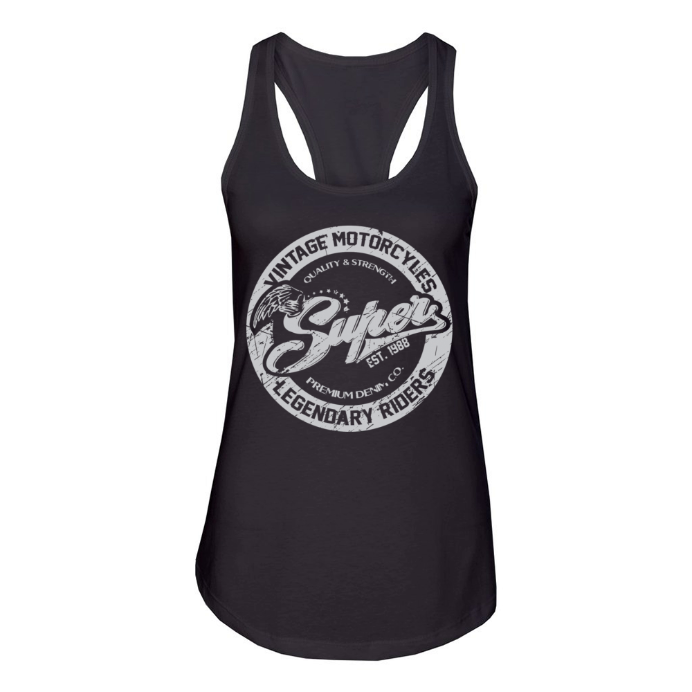 Vintage Motorcycle Heroes Women's Racerback Tank